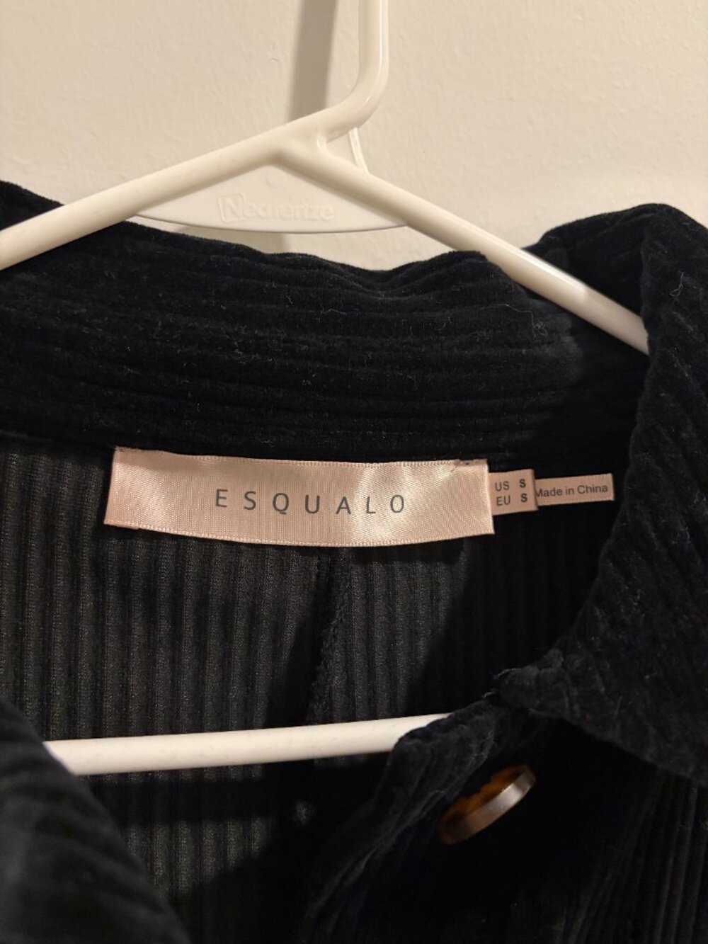 Esqualo Velvet Ribbed Button-up Jacket - Picture 2 of 3
